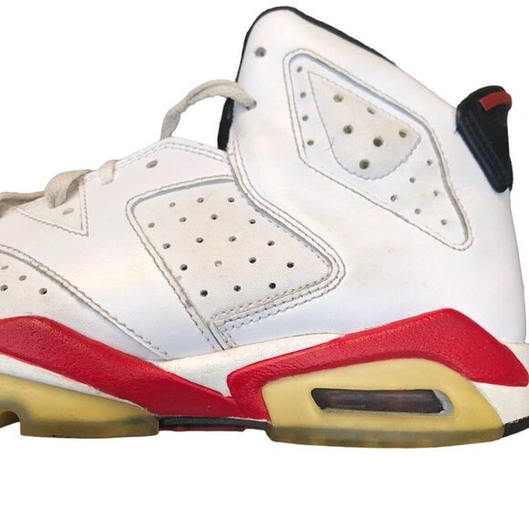 VINTAGE 2010 Air Jordan 6 Retro White Varsity Red Size 6.5 - Picture 14 of 16